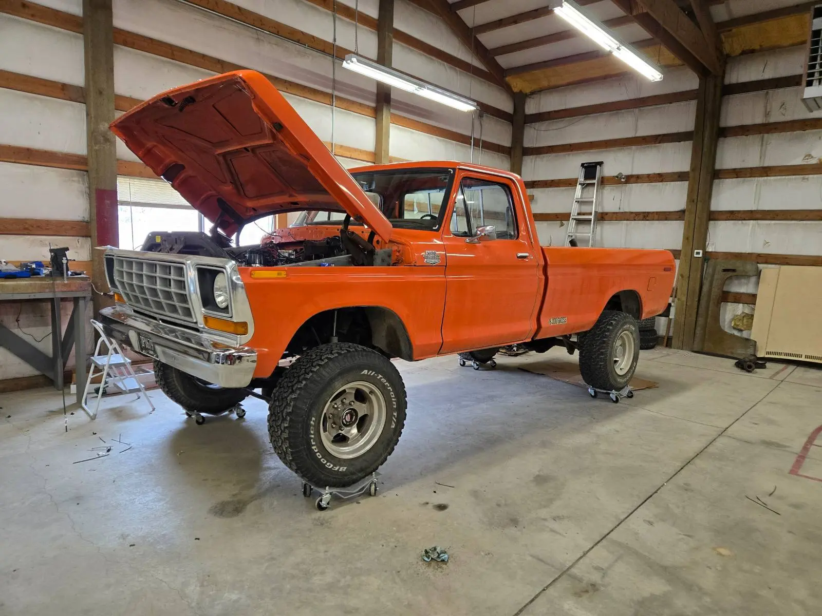 Orange classic F-100 truck